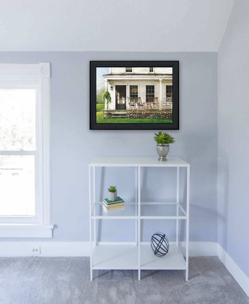 Back Porch Gathering 1 Black Framed Print Wall Art - Homeroots - Flyclothing LLC