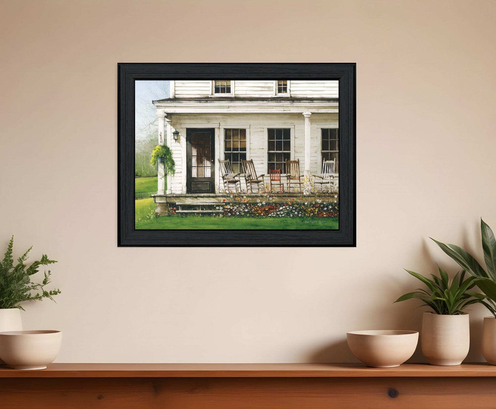 Back Porch Gathering 1 Black Framed Print Wall Art - Homeroots - Flyclothing LLC
