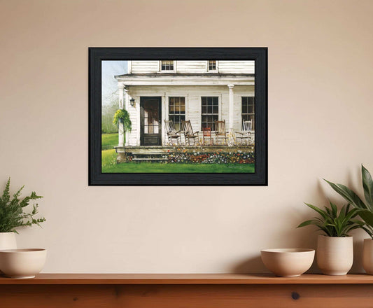 Back Porch Gathering 1 Black Framed Print Wall Art - Homeroots - Flyclothing LLC