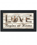 Love Begins at Home 2 Black Framed Print Wall Art - Homeroots - Flyclothing LLC
