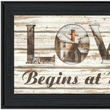 Love Begins at Home 2 Black Framed Print Wall Art - Homeroots - Flyclothing LLC