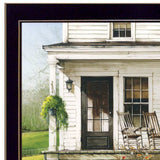 Back Porch Gathering 2 Black Framed Print Wall Art - Homeroots - Flyclothing LLC