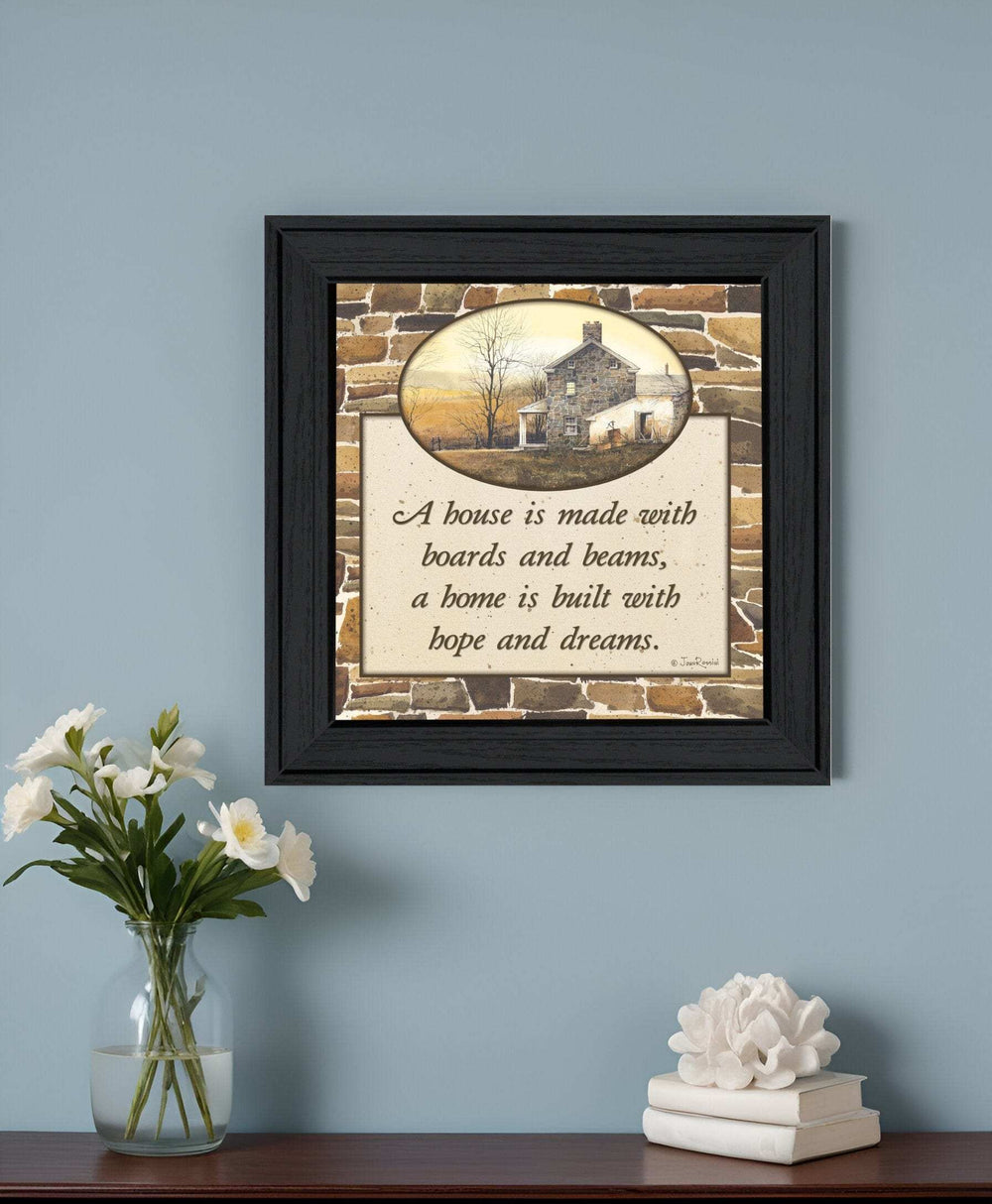 Hope and Dreams 1 Black Framed Print Wall Art - Homeroots - Flyclothing LLC