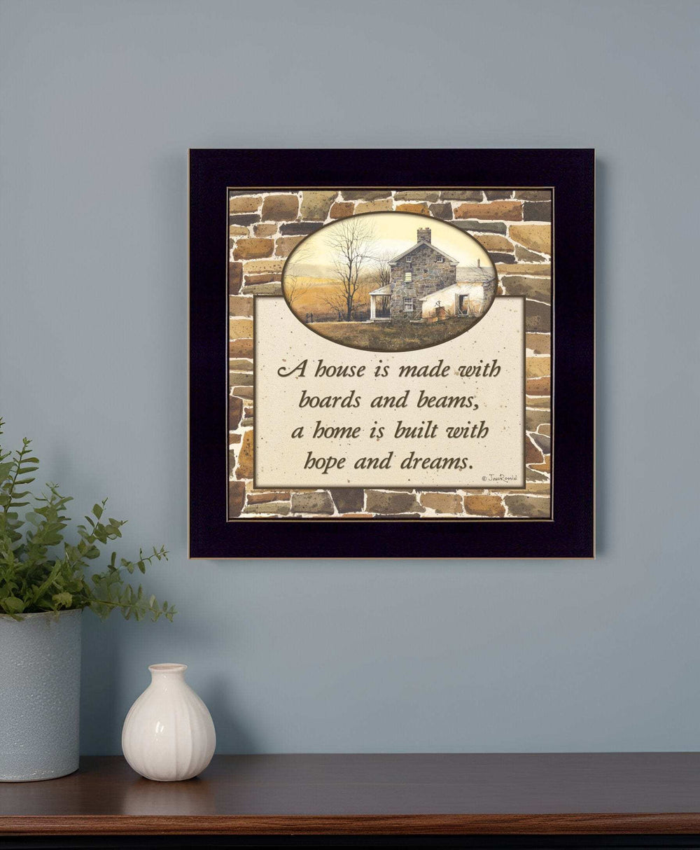 Hope and Dreams 2 Black Framed Print Wall Art - Homeroots - Flyclothing LLC