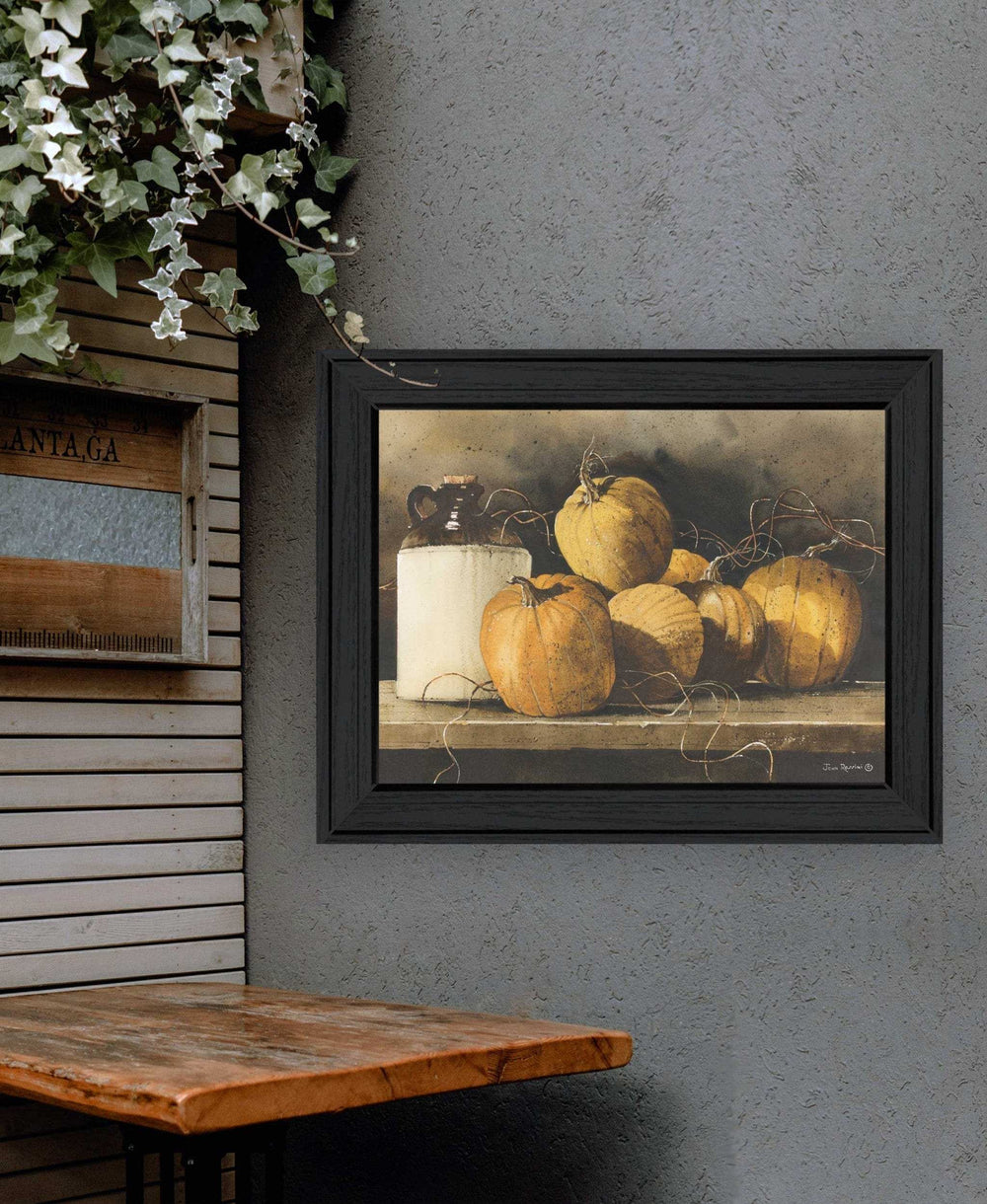Jugs and Pumpkins 1 Black Framed Print Wall Art - Homeroots - Flyclothing LLC