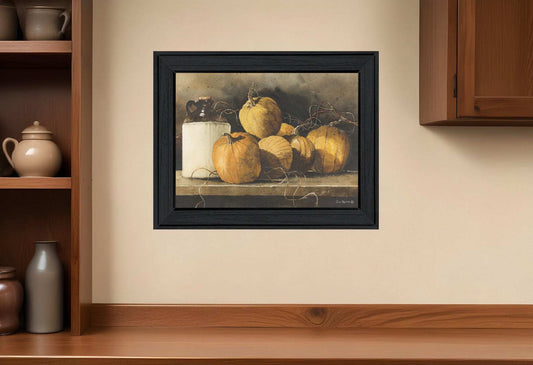 Jugs and Pumpkins 1 Black Framed Print Wall Art - Homeroots - Flyclothing LLC