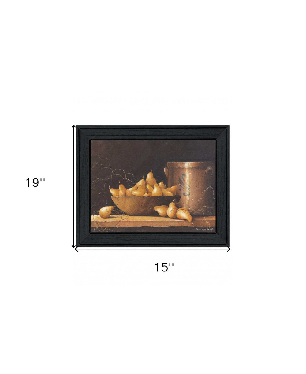 Pears and Crocks 1 Black Framed Print Wall Art - Homeroots - Flyclothing LLC
