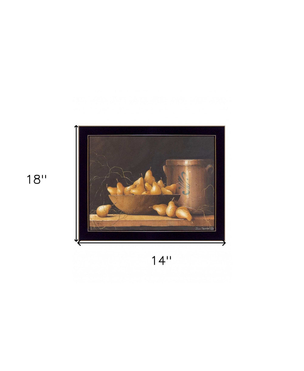Pears and Crocks 2 Black Framed Print Wall Art - Homeroots - Flyclothing LLC