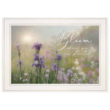 Bloom where you are planted 1 White Framed Print Wall Art - Homeroots - Flyclothing LLC