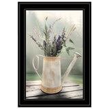 Lavender Watering Can 1 Black Framed Print Wall Art - Homeroots - Flyclothing LLC
