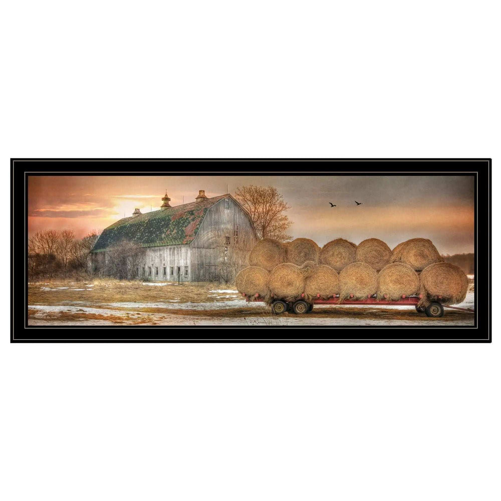 Sunset on the Farm 2 Black Framed Print Wall Art - Homeroots - Flyclothing LLC