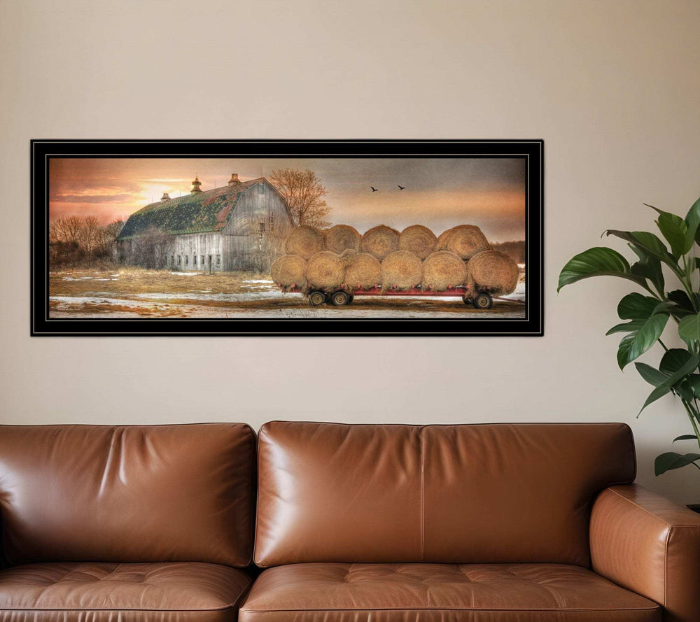 Sunset on the Farm 2 Black Framed Print Wall Art - Homeroots - Flyclothing LLC