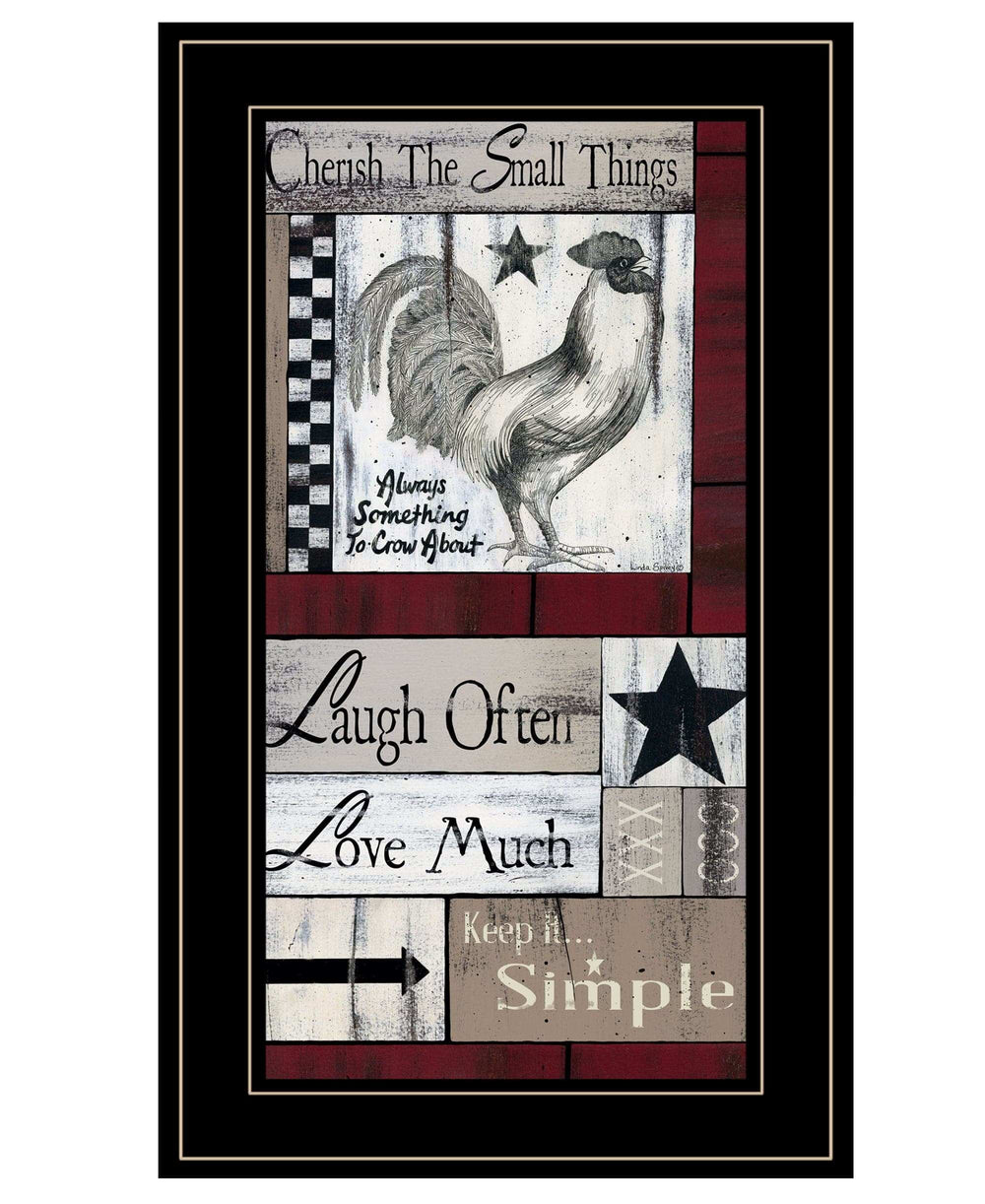Cherish The Small things 3 Black Framed Print Wall Art - Homeroots - Flyclothing LLC