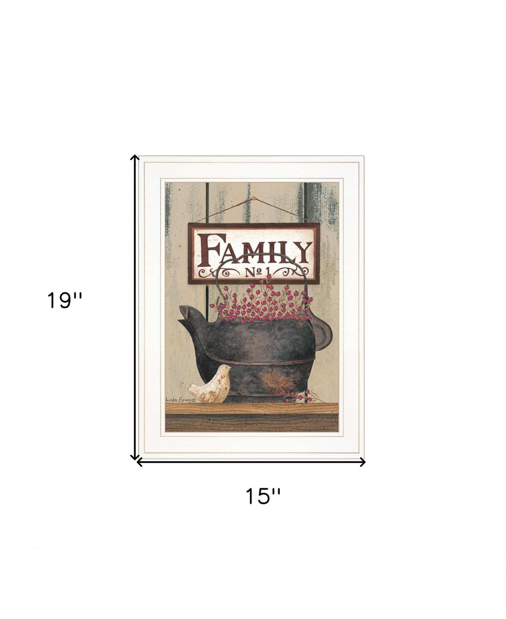 FAMILY NO1 White Framed Print Wall Art - Homeroots - Flyclothing LLC