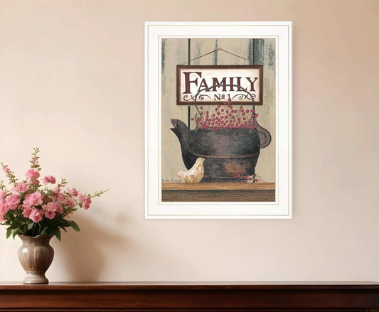 FAMILY NO1 White Framed Print Wall Art - Homeroots - Flyclothing LLC