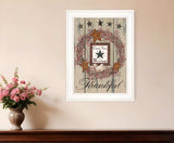 Count your Blessings 1 White Framed Print Wall Art - Homeroots - Flyclothing LLC