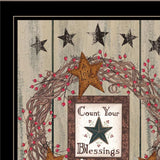 Count your Blessings 2 Black Framed Print Wall Art - Homeroots - Flyclothing LLC