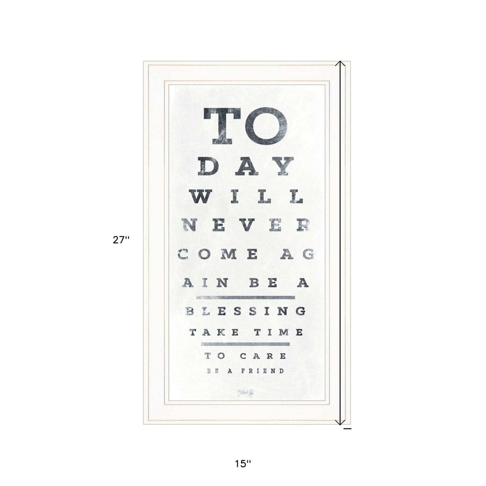 Eye Chart I 2 White Framed Print Wall Art - Homeroots - Flyclothing LLC