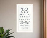 Eye Chart I 2 White Framed Print Wall Art - Homeroots - Flyclothing LLC