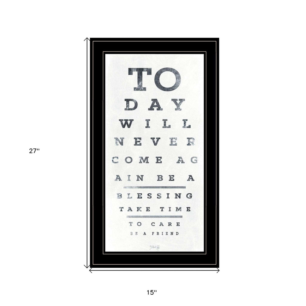 Eye Chart I 3 Black Framed Print Wall Art - Homeroots - Flyclothing LLC