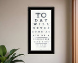 Eye Chart I 3 Black Framed Print Wall Art - Homeroots - Flyclothing LLC