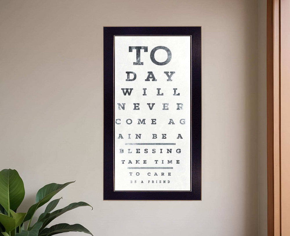 Eye Chart I 4 Black Framed Print Wall Art - Homeroots - Flyclothing LLC