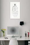 Eye Chart II 2 White Framed Print Wall Art - Homeroots - Flyclothing LLC