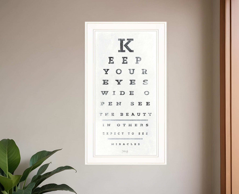 Eye Chart II 2 White Framed Print Wall Art - Homeroots - Flyclothing LLC