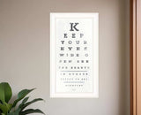 Eye Chart II 2 White Framed Print Wall Art - Homeroots - Flyclothing LLC