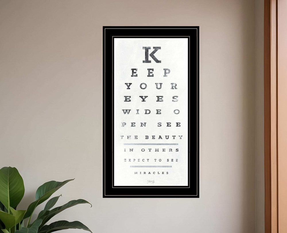 Eye Chart II 3 Black Framed Print Wall Art - Homeroots - Flyclothing LLC