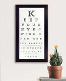 Eye Chart II 4 Black Framed Print Wall Art - Homeroots - Flyclothing LLC