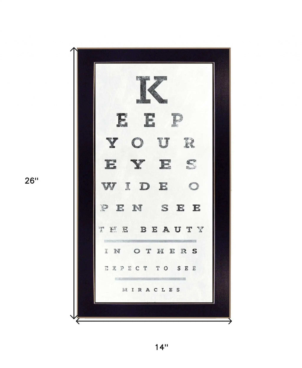 Eye Chart II 4 Black Framed Print Wall Art - Homeroots - Flyclothing LLC
