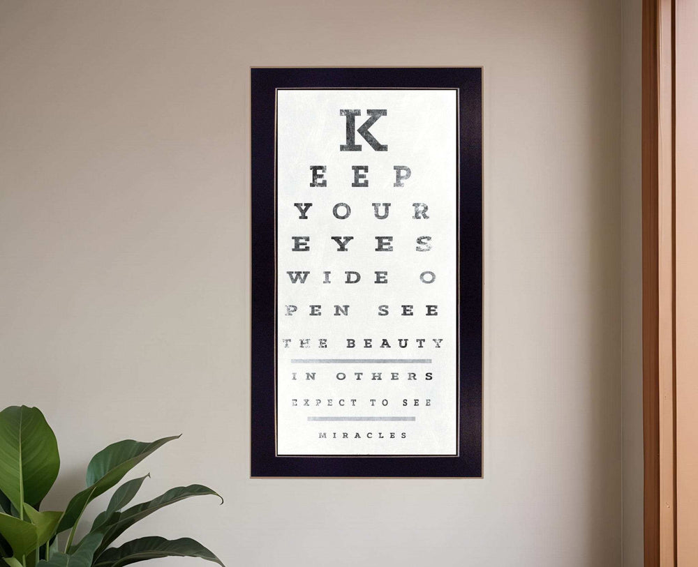 Eye Chart II 4 Black Framed Print Wall Art - Homeroots - Flyclothing LLC
