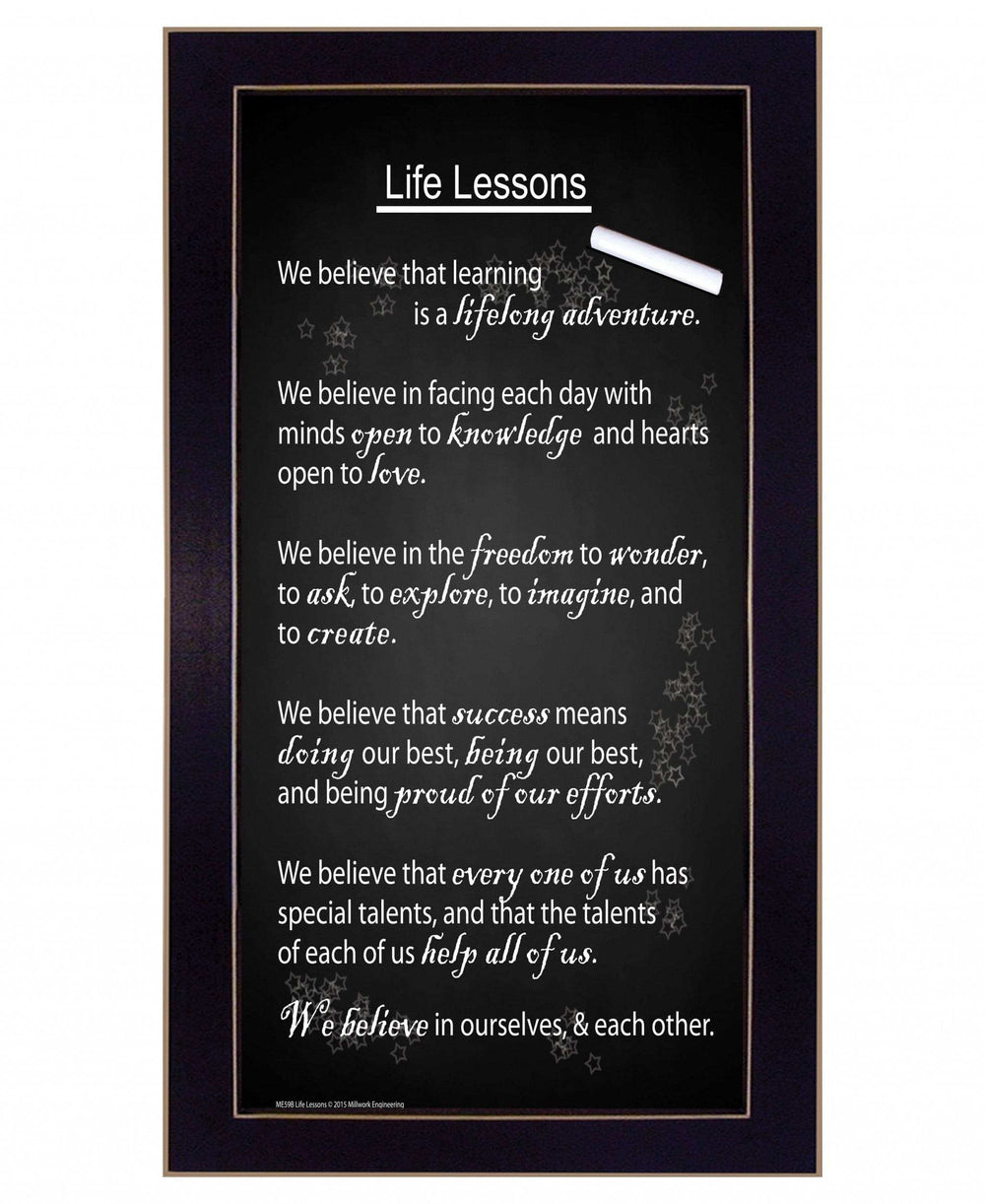 Life Lessons 5 Black Framed Print Wall Art - Homeroots - Flyclothing LLC