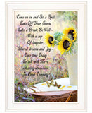 Sharing Sunshine 2 White Framed Print Wall Art - Homeroots - Flyclothing LLC
