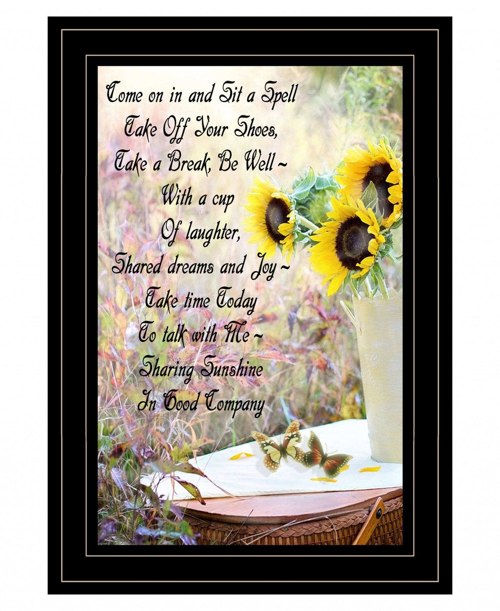 Sharing Sunshine 1 Black Framed Print Wall Art - Homeroots - Flyclothing LLC