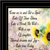 Sharing Sunshine 1 Black Framed Print Wall Art - Homeroots - Flyclothing LLC
