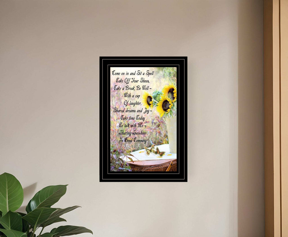 Sharing Sunshine 1 Black Framed Print Wall Art - Homeroots - Flyclothing LLC