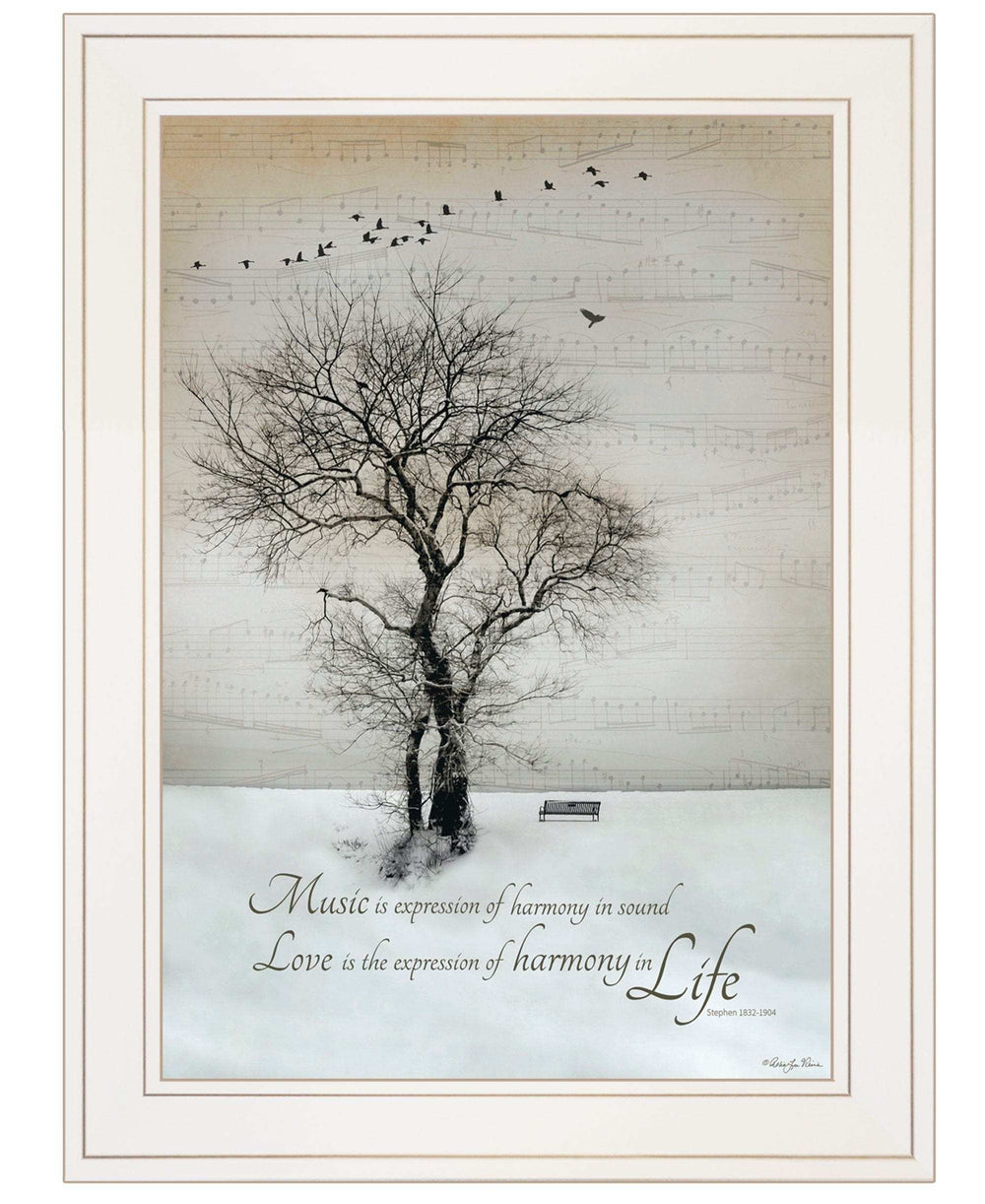 Harmony 1 White Framed Print Kitchen Wall Art - Homeroots - Flyclothing LLC