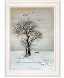 Harmony 1 White Framed Print Kitchen Wall Art - Homeroots - Flyclothing LLC