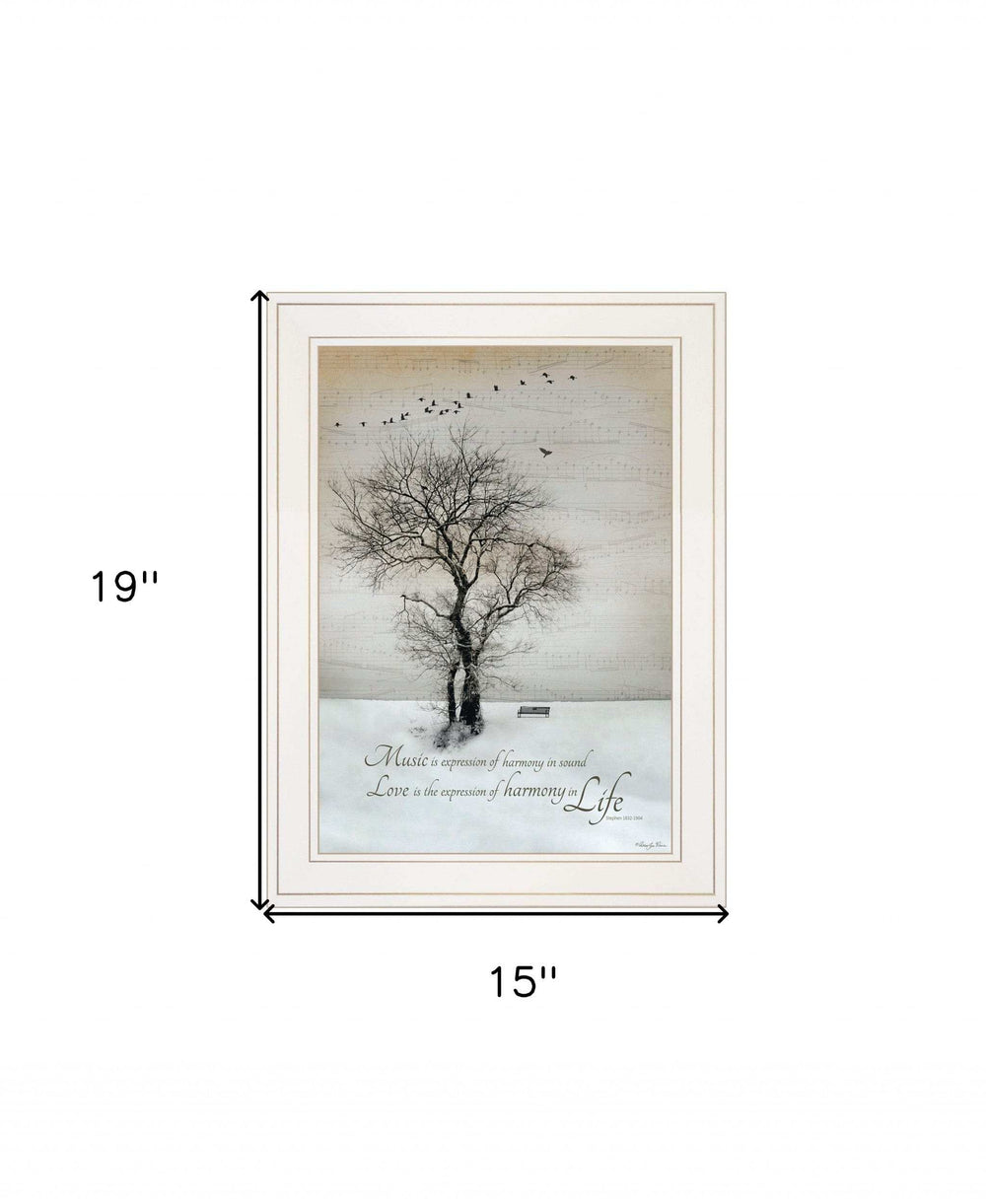 Harmony 1 White Framed Print Kitchen Wall Art - Homeroots - Flyclothing LLC