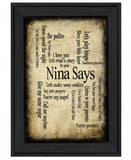 Nina Says 2 Black Framed Print Wall Art - Homeroots - Flyclothing LLC