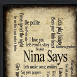 Nina Says 2 Black Framed Print Wall Art - Homeroots - Flyclothing LLC