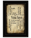 Nina Says 3 Black Framed Print Wall Art - Homeroots - Flyclothing LLC
