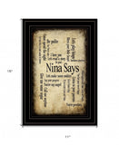 Nina Says 3 Black Framed Print Wall Art - Homeroots - Flyclothing LLC