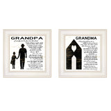 Set Of Two My Grandparents are the Best 2 White Framed Print Wall Art - Homeroots - Flyclothing LLC