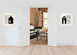 Set Of Two House or Blessing White Framed Print Wall Art - Homeroots - Flyclothing LLC