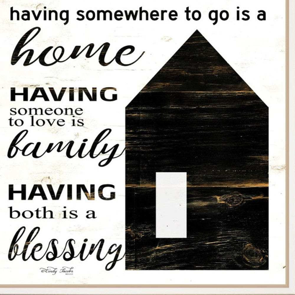 Set Of Two House or Blessing White Framed Print Wall Art - Homeroots - Flyclothing LLC