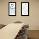 Set Of Two Eye Charts 1 Black Framed Print Wall Art - Homeroots - Flyclothing LLC