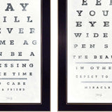 Set Of Two Eye Charts 2 Black Framed Print Wall Art - Homeroots - Flyclothing LLC
